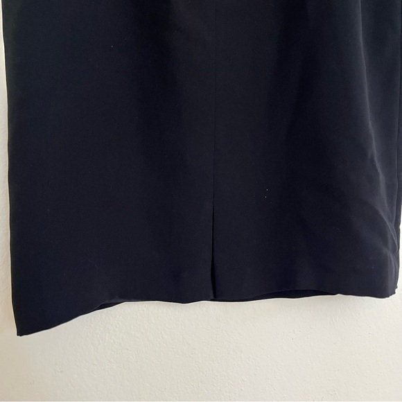 Maggy London Petite Black Mini Dress | Silk Blend Classic LBD Minimal Chic - Picture 10 of 11